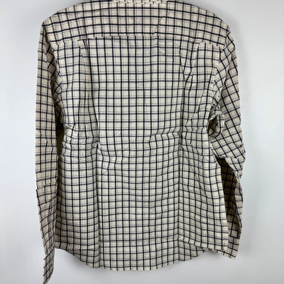Old Navy Everyday Shirt NWT Mens Size M Blue/cream Plaid Long Sleeve - Picture 9 of 16